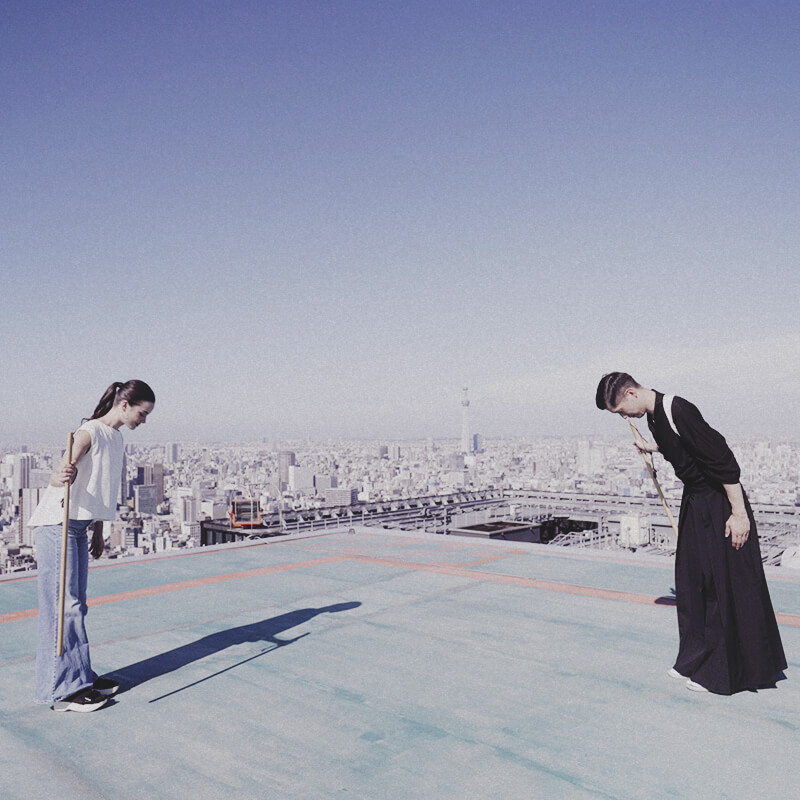 Sky-high Morning Kenjutsu Practice